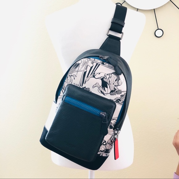 Coach Marvel Sling Pack Comic Book Print Backpack - Picture 2 of 10